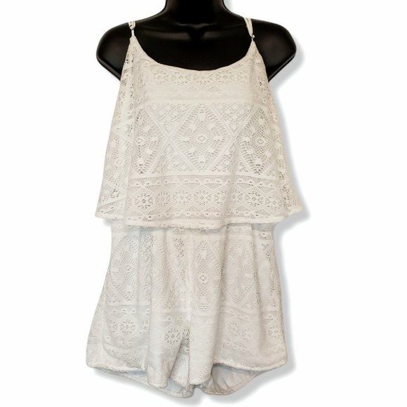 Aeropostale Pants - Aeropostale White Lace Romper